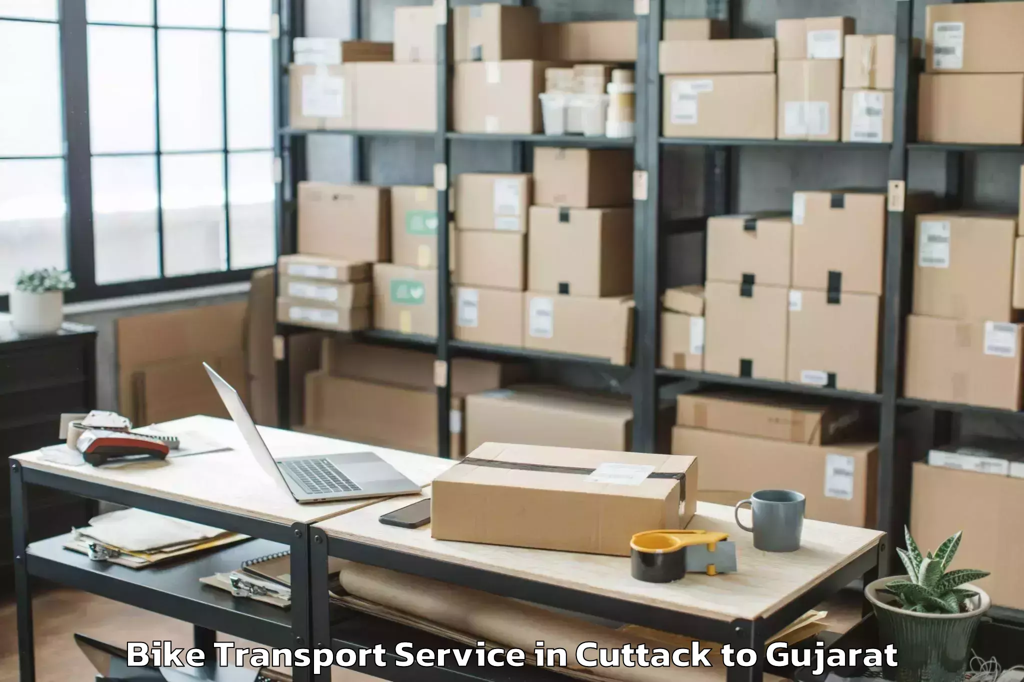 Comprehensive Cuttack to Visavadar Bike Transport